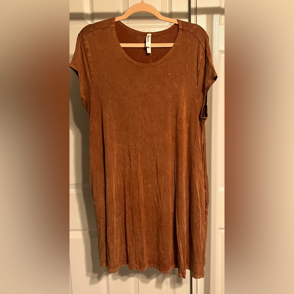 RVCA Rust T-shirt Dress - Large